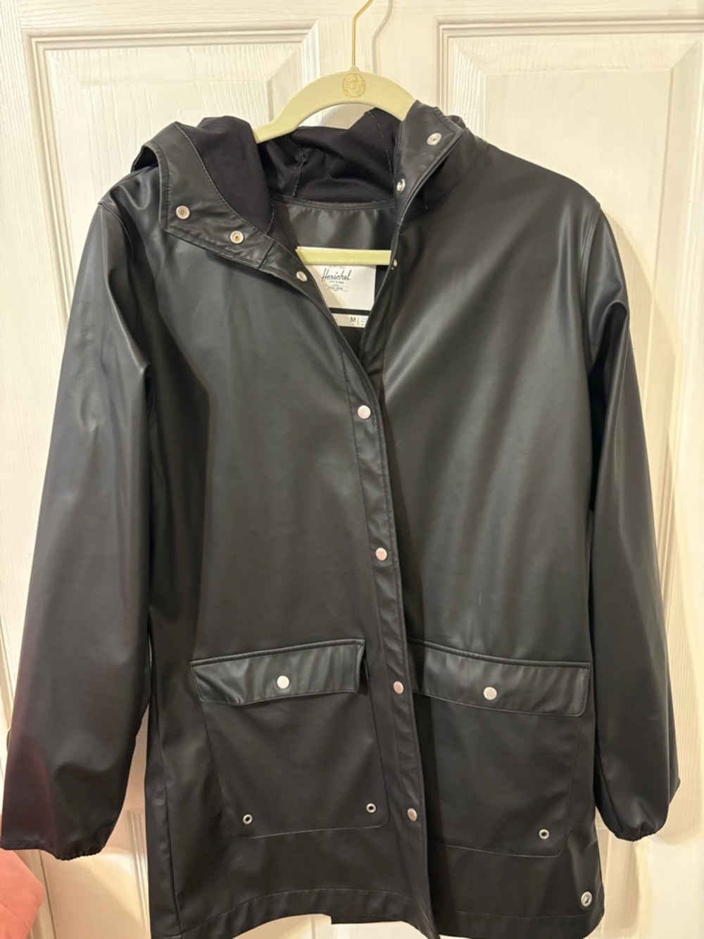 Herschel Supply Company Black Hooded Raincoat